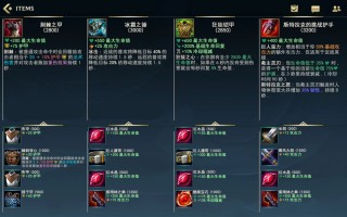  武器核心装备有哪些,LOL手游武器单挑最强出装？